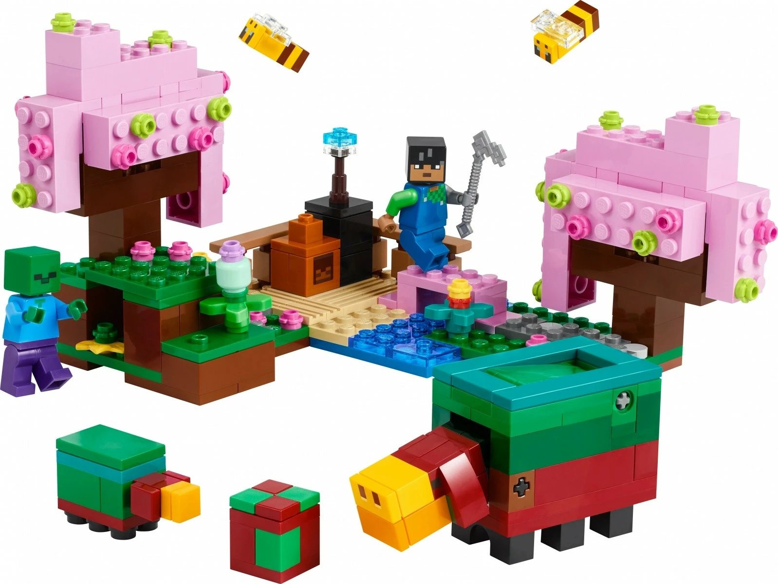 Set LEGO Minecraft Cherry Blossom Garden 21260, 304 pjesë, plastikë, për fëmijë 8+