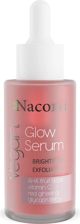 Serum për fytyrë Nacomi Vegan Glow Brightening and Exfoliating për femra 40ml