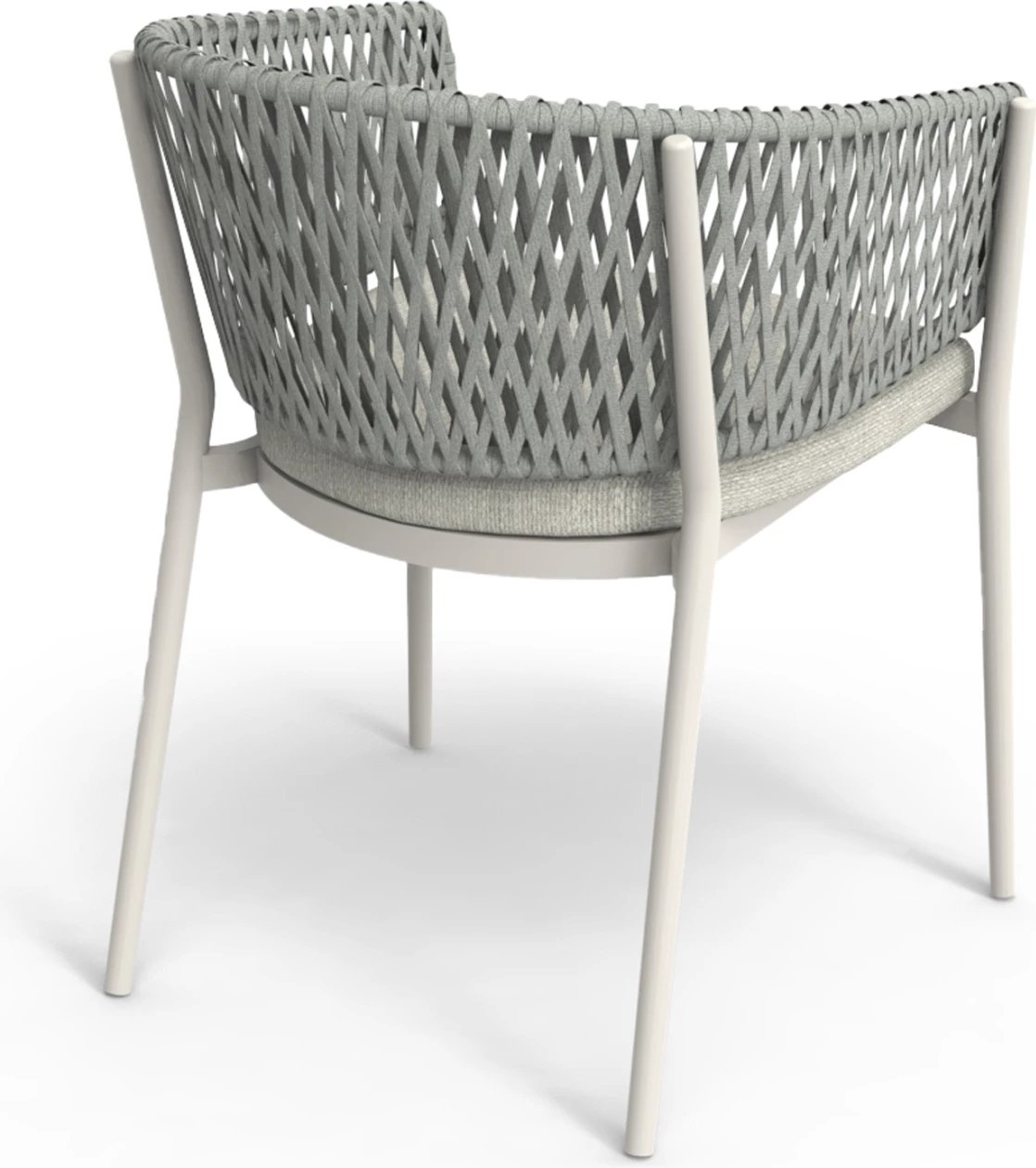 Karrige ngrënieje Camellia, alumin krem i bardhë, litar poliester bezhë, jastëk Olefin, CD6209.02