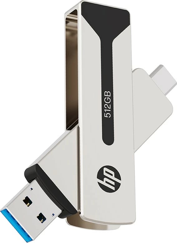 Pendrive HP 911 Pro, 512GB, USB 3.2/USB-C, Nickel