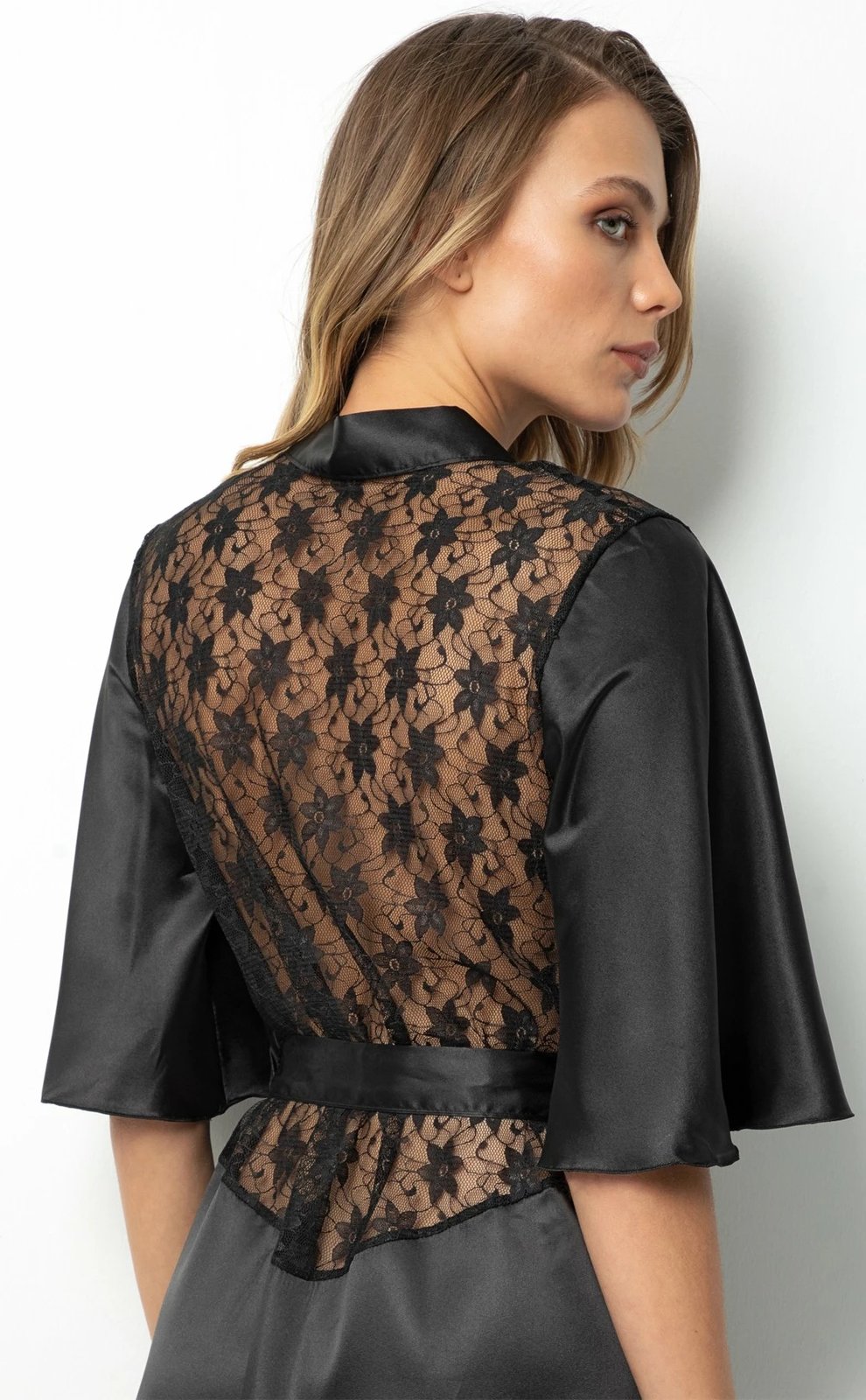 Rrobë mëngjesi Jumeon, e zezë, 002-000914