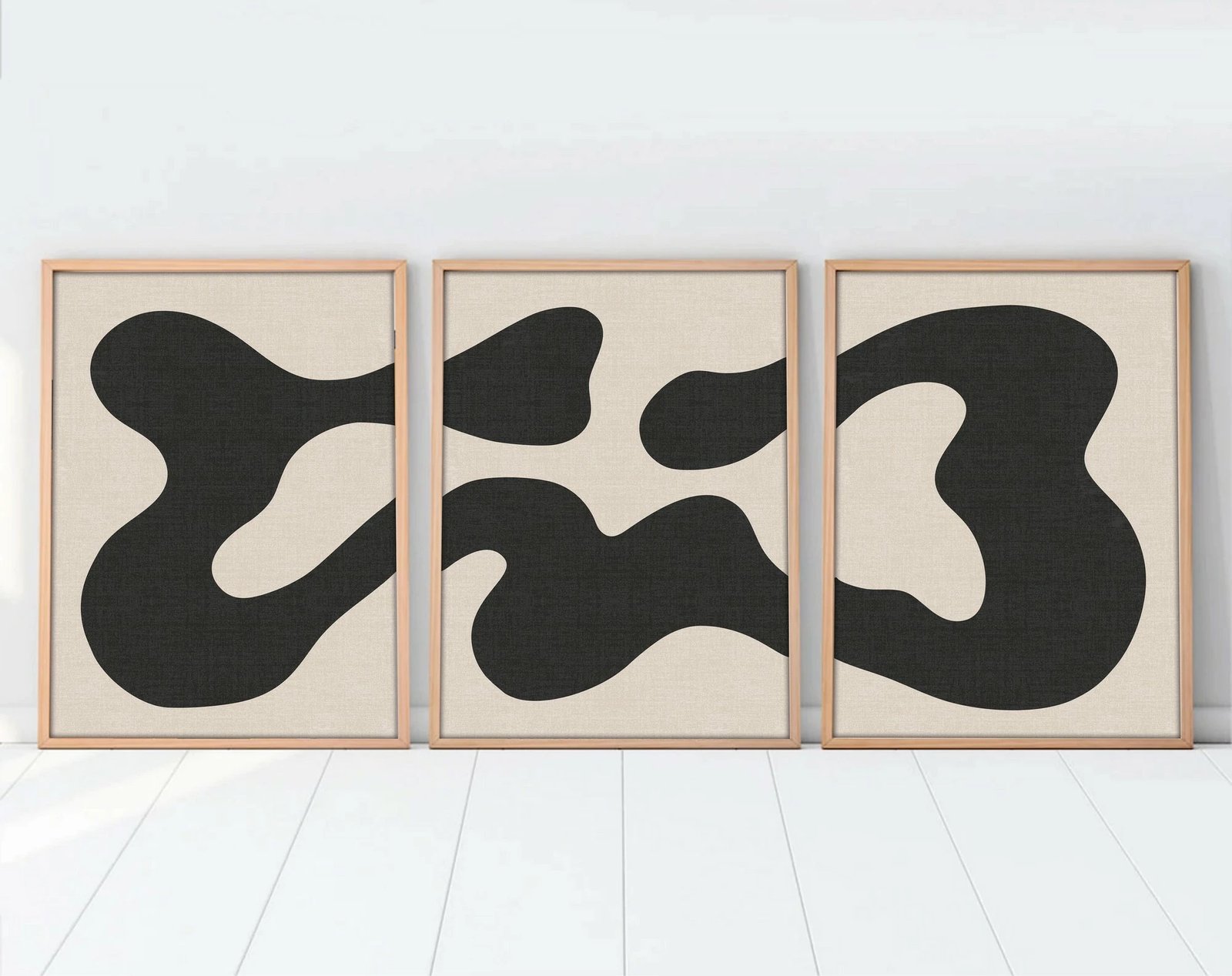 Pikturë dekorative me kornizë MDF (3 copë), Wallity, Huhu199, 50x35cm