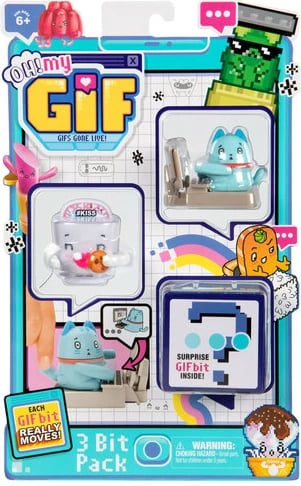 OH! MY GIF Moving Collectible Toy Mystery Trio Pack - 3 GIF bits (Styles Vary)