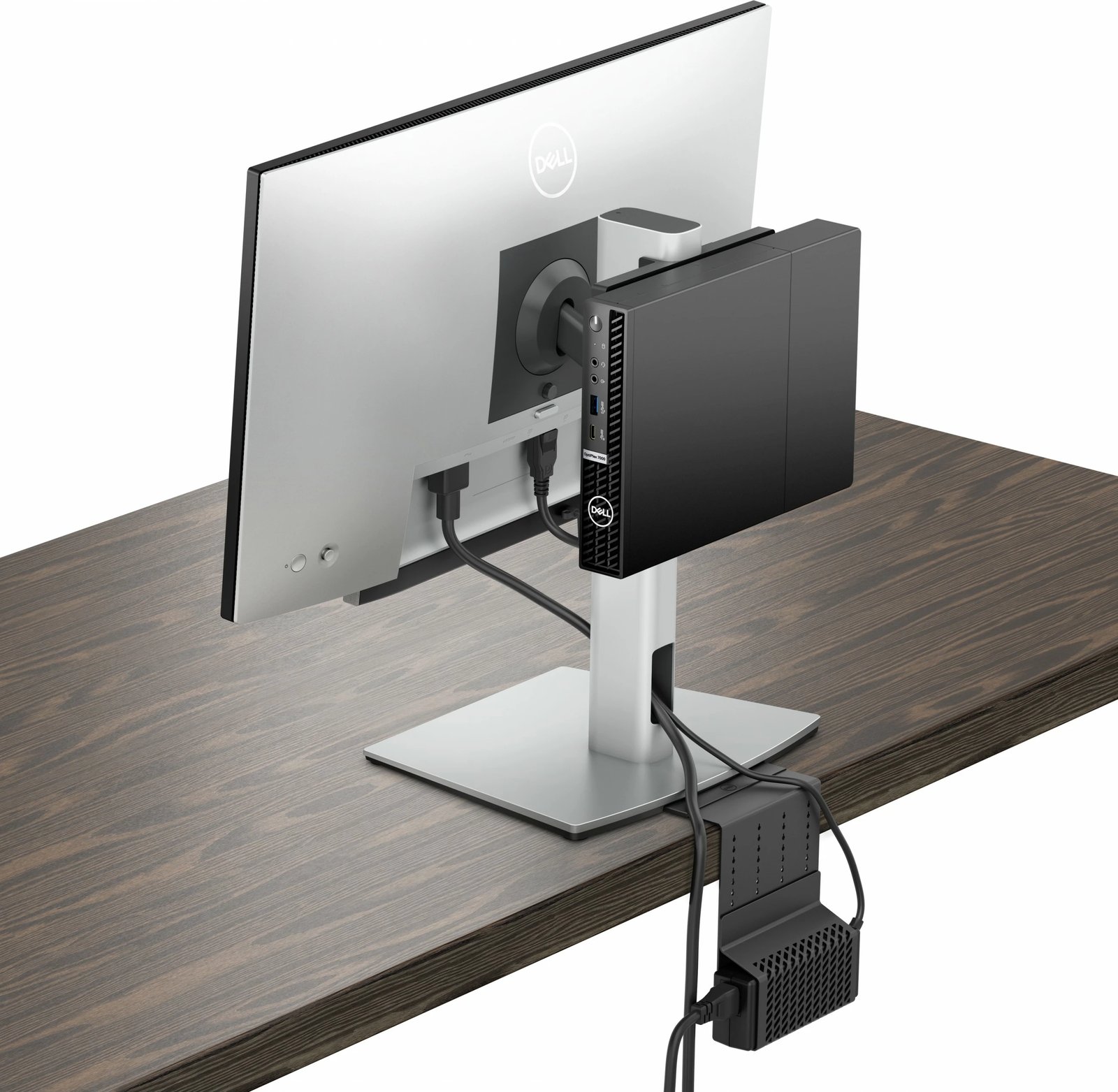 Qëndrim monitori DELL OptiPlex Micro AIO Stand MFS22, 19-27 inç, rregullim lartësie, argjendtë/zi