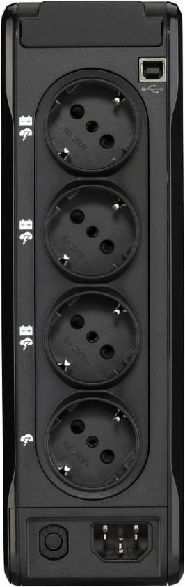 UPS Eaton 3P Ellipse 700 USB DIN 700 VA 420 W 4x Schuko hyrje C14 USB-A/USB-C dizajn kullë e zezë