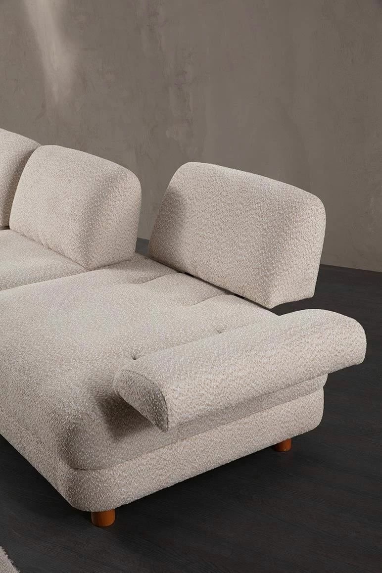 Kënd-sofë krevate Atelier del Sofa, kënd i majtë, ngjyrë krem