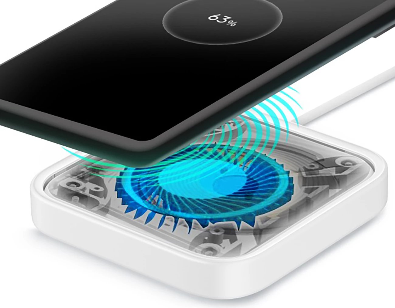 Mbushës wireless Samsung EP-P2400TWEGEU, 15W, me LED, USB-C, i bardhë, me mbushës rryme