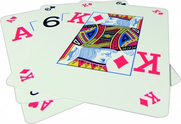 Letra pokeri Cartamundi Texas PC PEEK, për Texas Hold'em, Anglisht, të kuqe