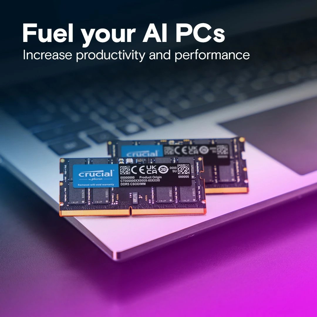 RAM Memorje Crucial DDR5 SODIMM 24GB, 6400 MHz, CL52, për laptop