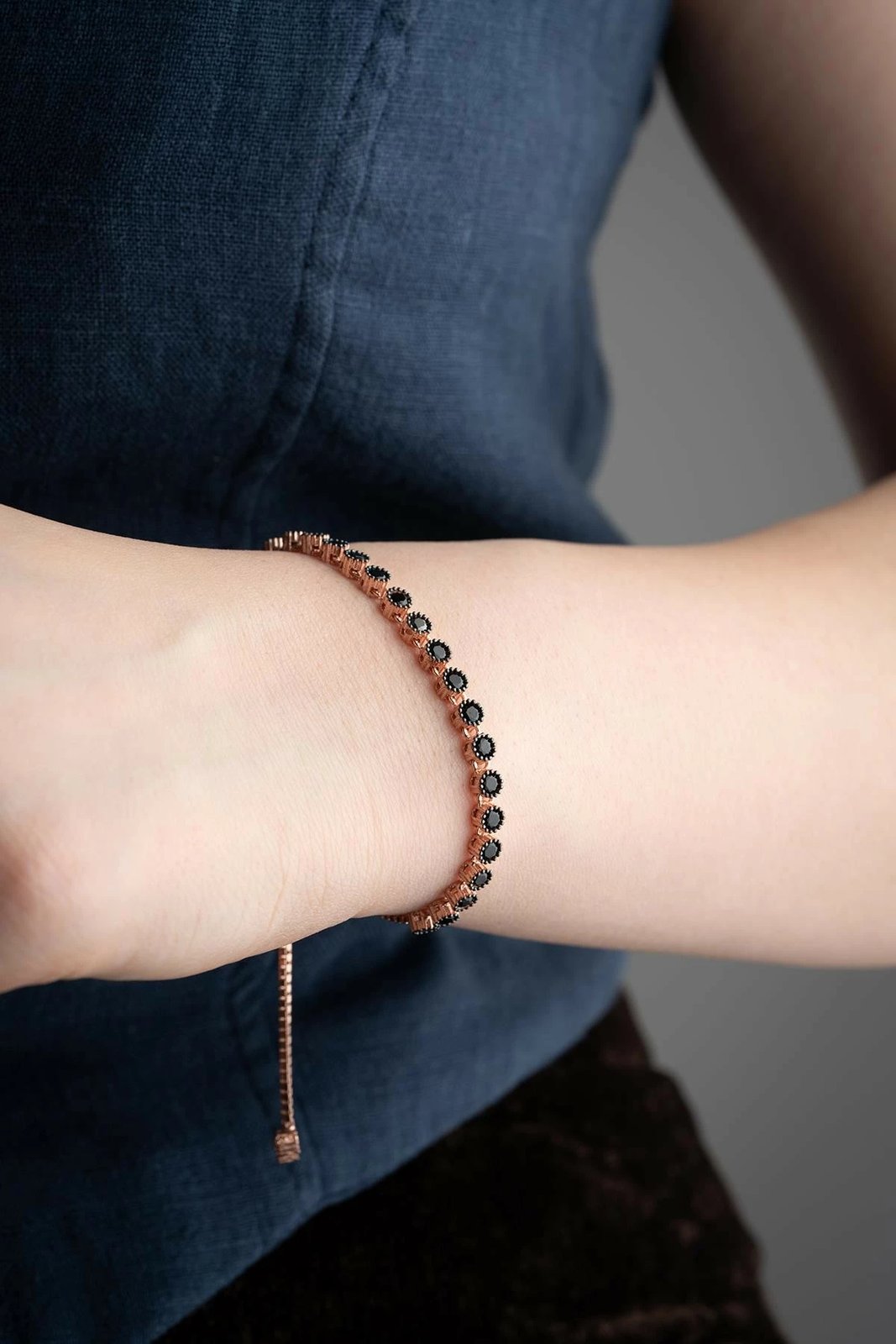 Byzylyk argjendi, ngjyrë rozë e zezë, Jumeon, NRZ999428