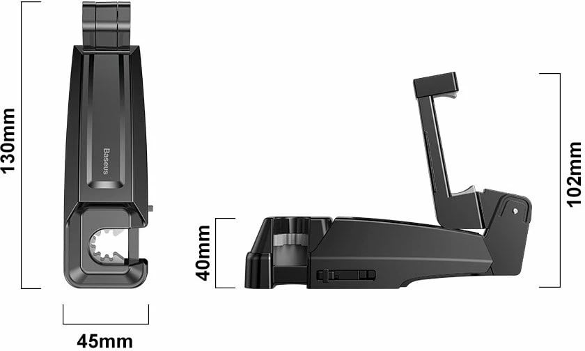 Mbështjellës Baseus për ulëse makine, model SUHZ-A01, për telefona 4.0''-6.5'', i zi