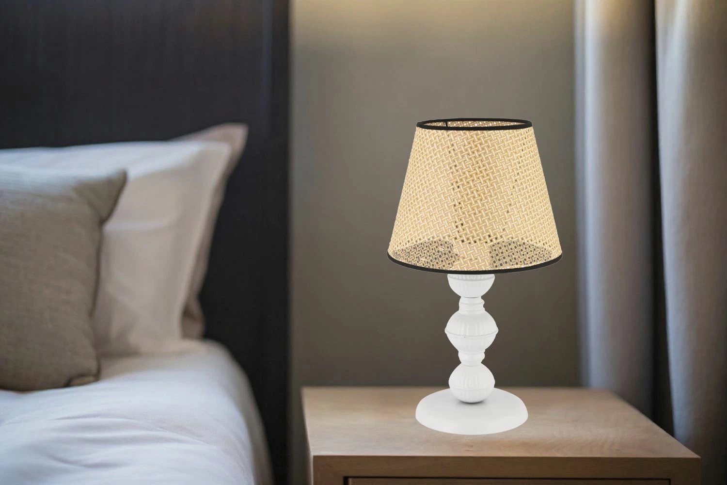 Llambë tavoline Opviq, 301 Hazeran, bezhë, e bardhë