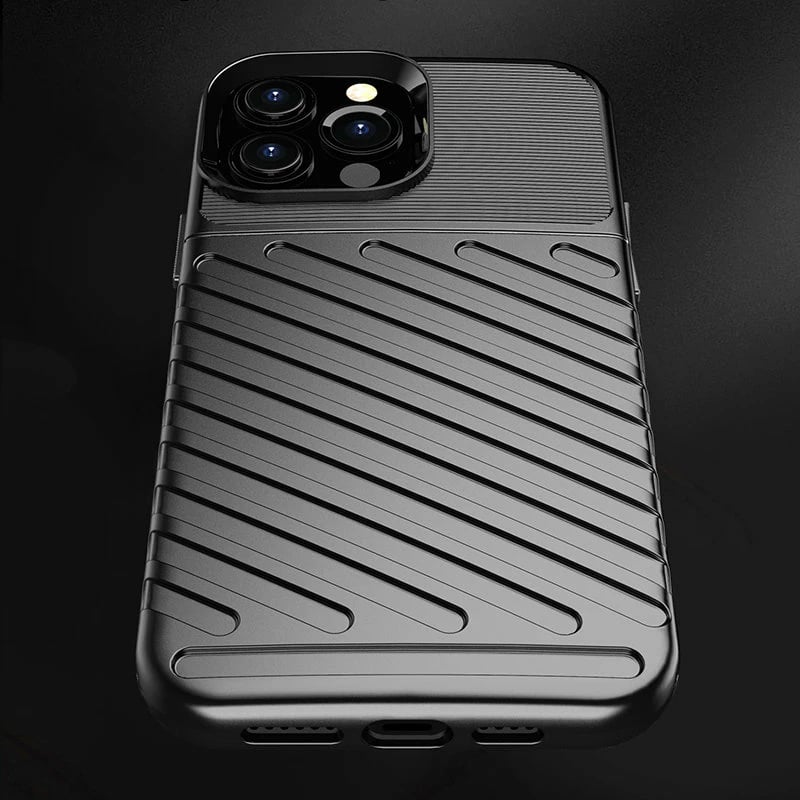 Mbështjellës Hurtel Thunder Case për iPhone 13 Pro Max, TPU, i zi
