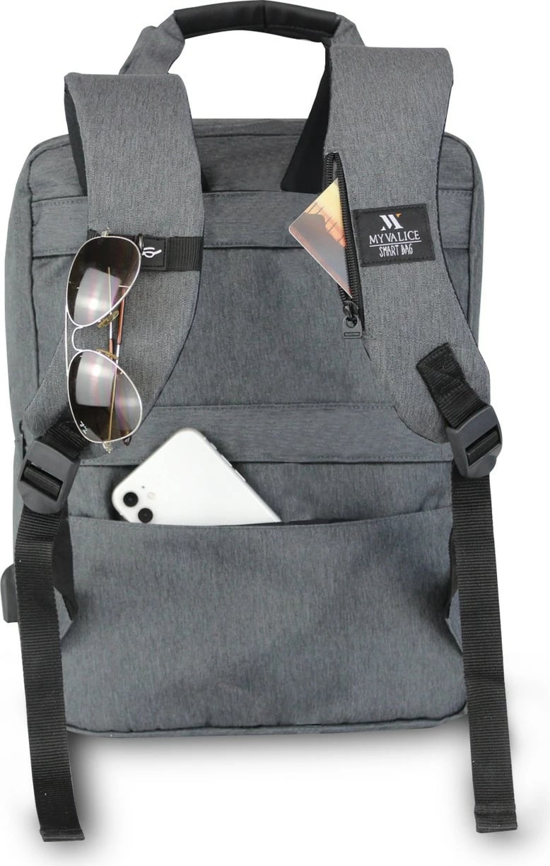 Çantë shpine për laptop, ngjyrë fume, Zoozie Bags, 2225