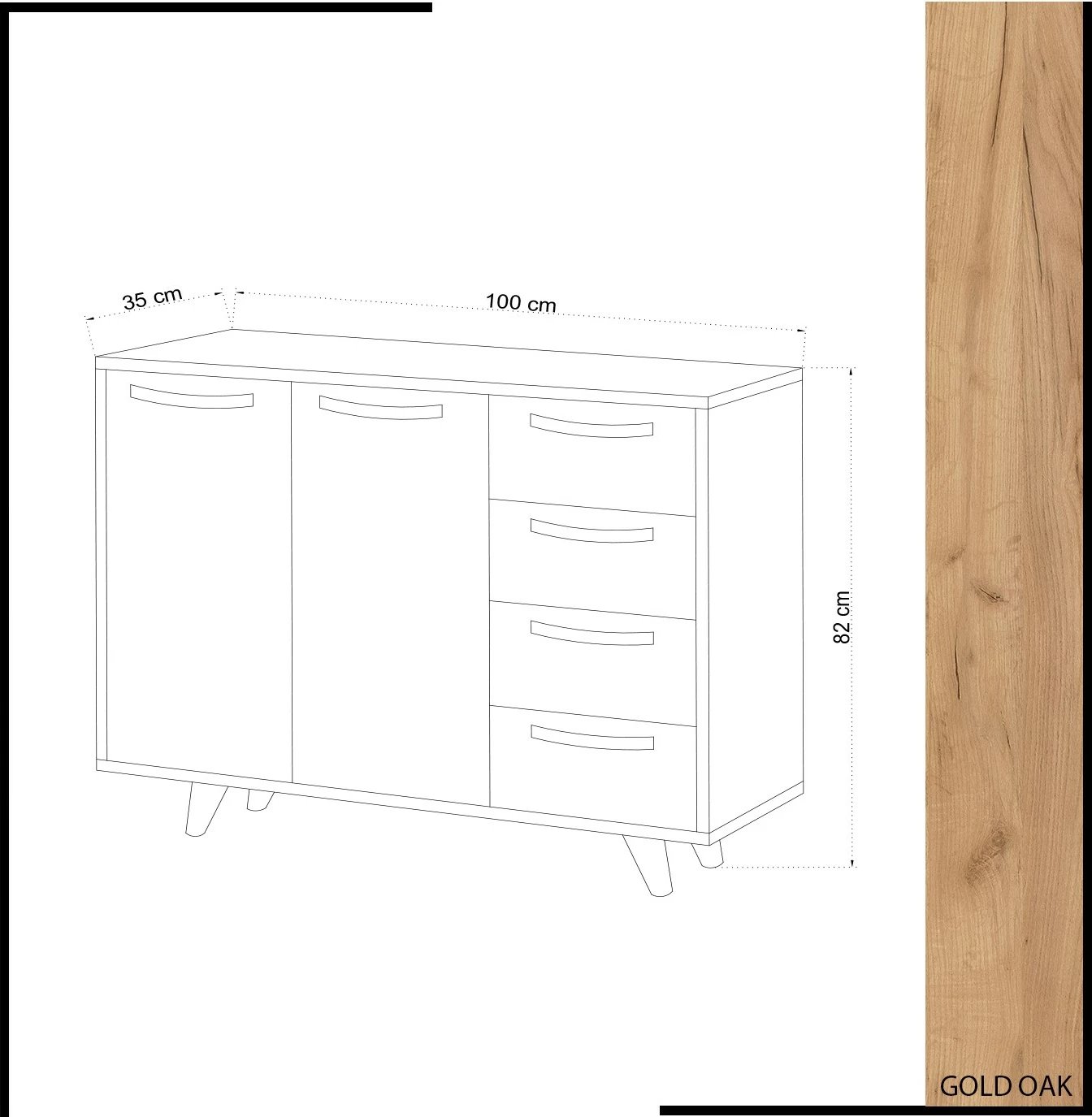 Dollap multifunksional Skye Decor, ngjyrë lis dhe e bardhë, Waga