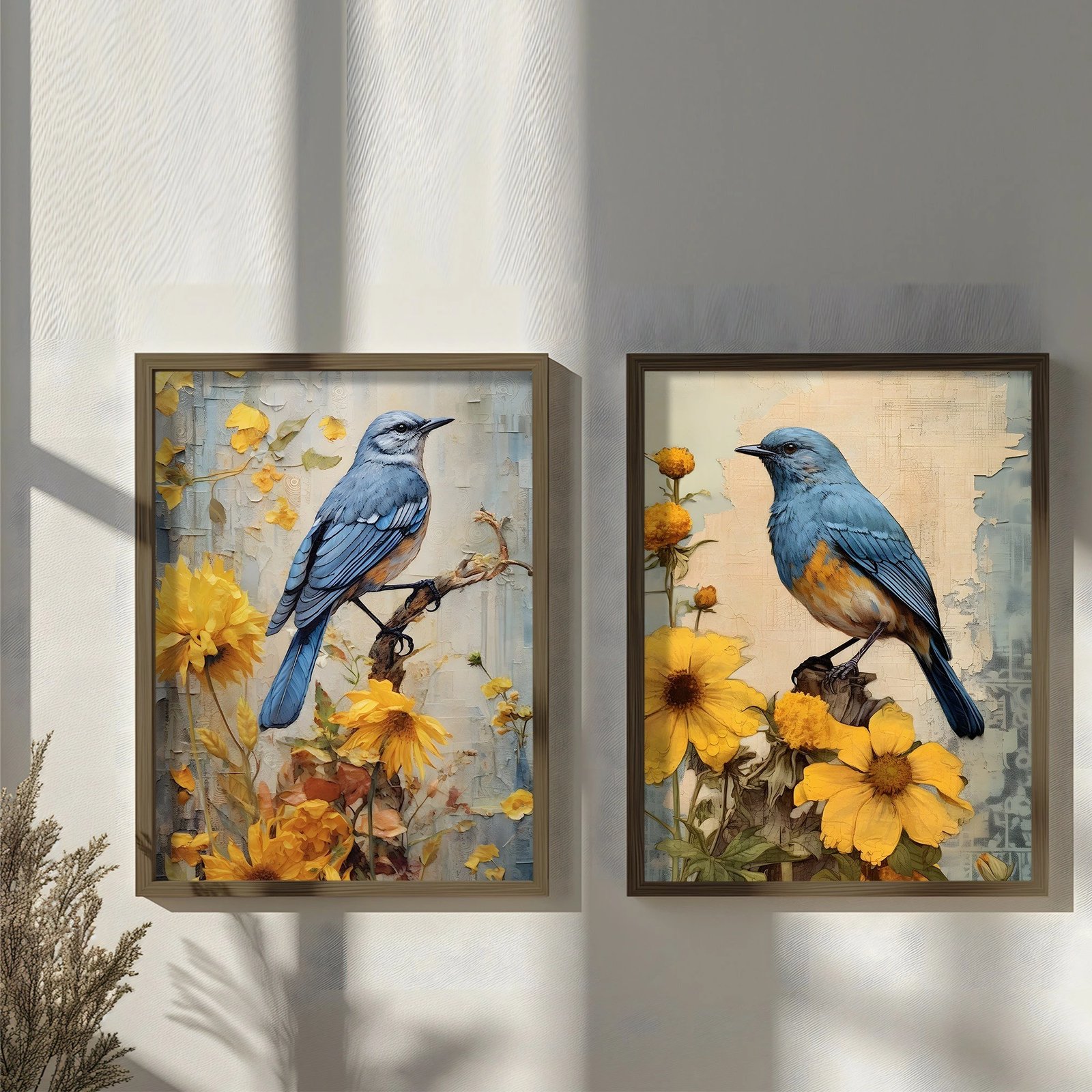 Set pikturash dekorative me kornizë MDF, 2 copë, Wallity, AI204