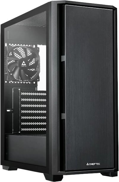 Kasë Chieftec Pro Midi Serie AS-02B-TG-OP, Midi Tower, xham i temperuar, e zezë