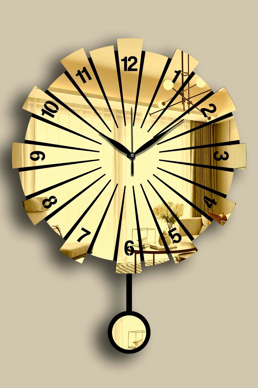 Orë muri dekorative Wallity, ngjyrë ari, Vlnt111Al