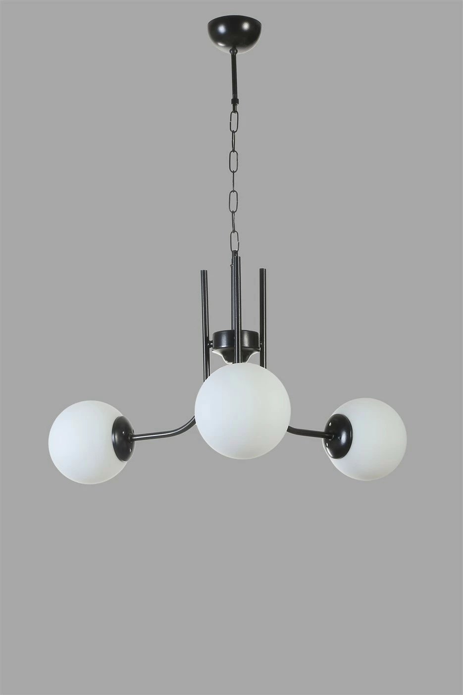 Llambë tavani Opviq, 8780-3, trup metalik, ngjyrë e zezë dhe e bardhë, 65x70cm