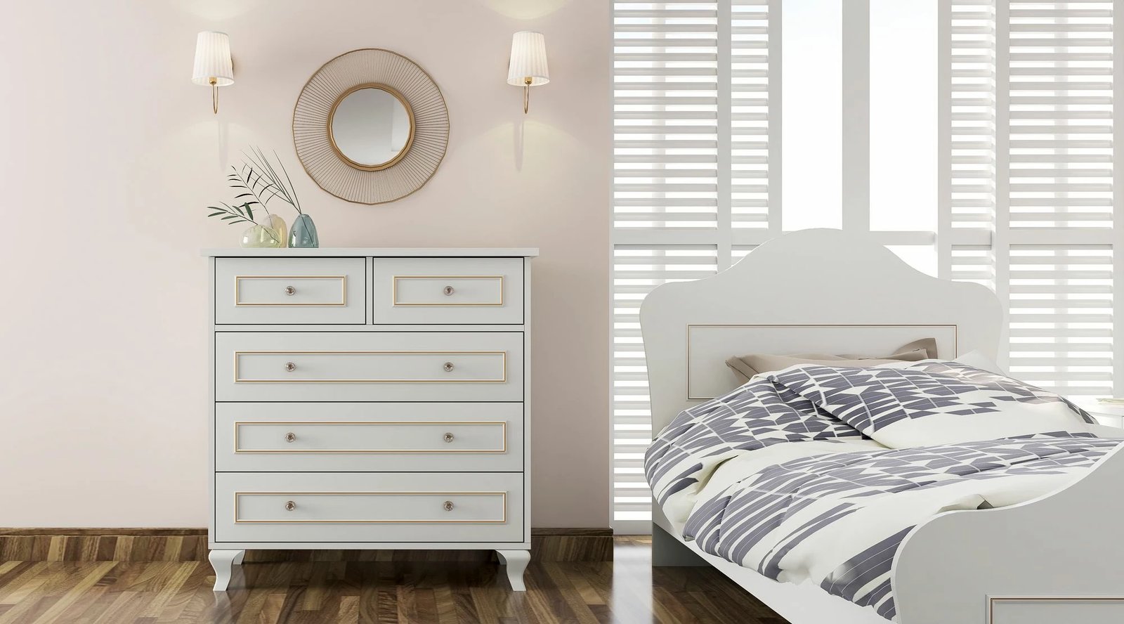 Set dhome për të rinj Skye Decor, ngjyrë e bardhë mat, Rb-081