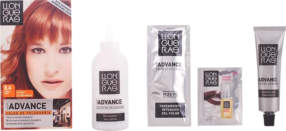 Ngjyrë për flokë LLONGUERAS Color Advance 8.4 Bakër i Çelët unisex