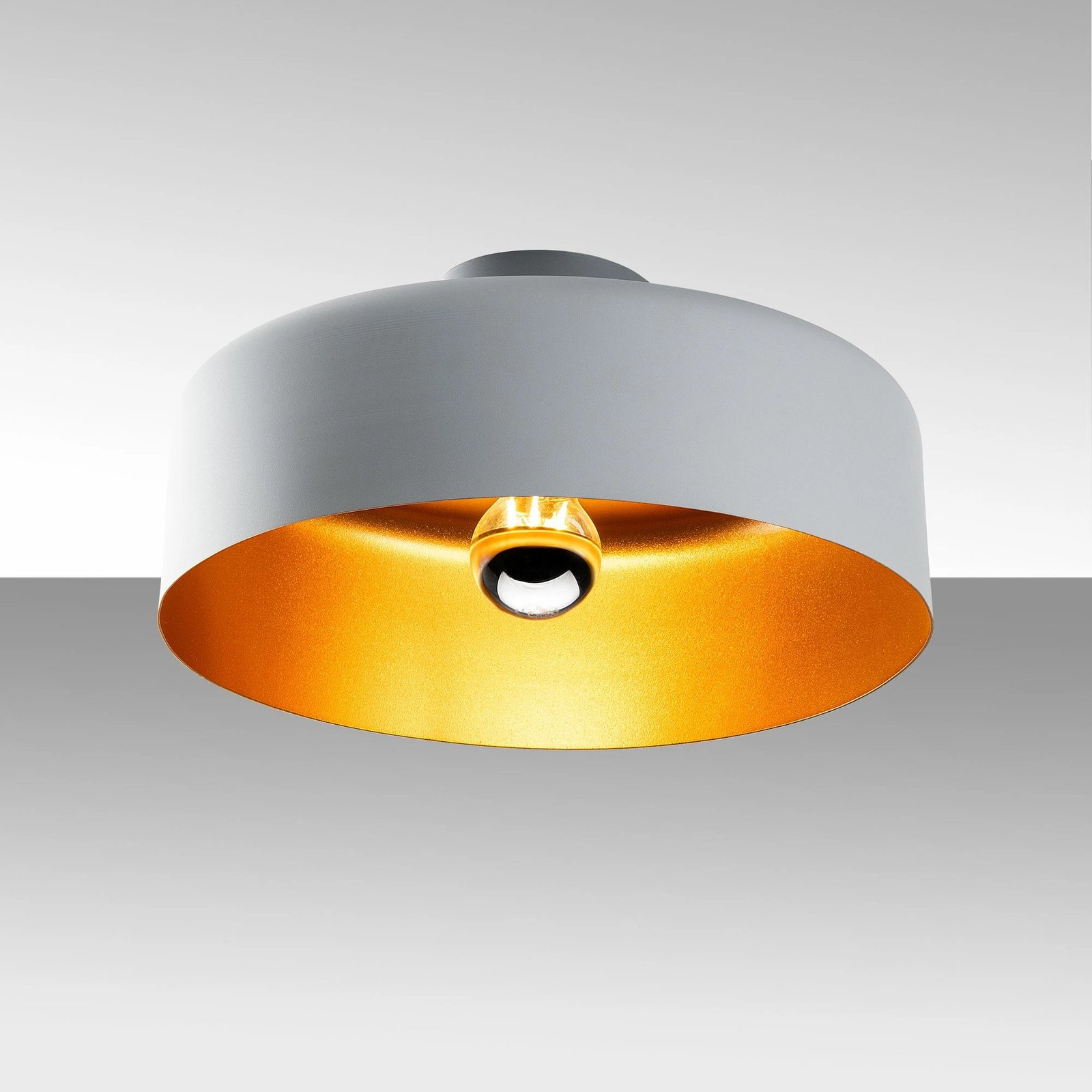 Llambë tavani Opviq, Vesta - 15076, metalike, ngjyrë gri, 35x35x18cm Llambë tavani Opviq, Vesta - 15076, metalike, ngjyrë gri, 35x35x18cm