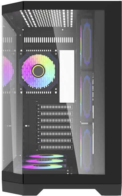 Kasë Darkflash FT418 PRO me 7 ventilatorë aRGB, Midi Tower, e zezë