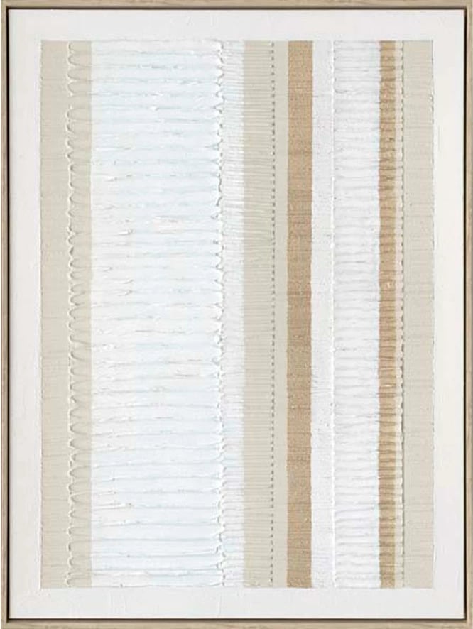 Pikturë dekorative me rërë EVIK, kanavacë, ngjyrë e bardhë, bezhë, natyrale, 60x80x4cm