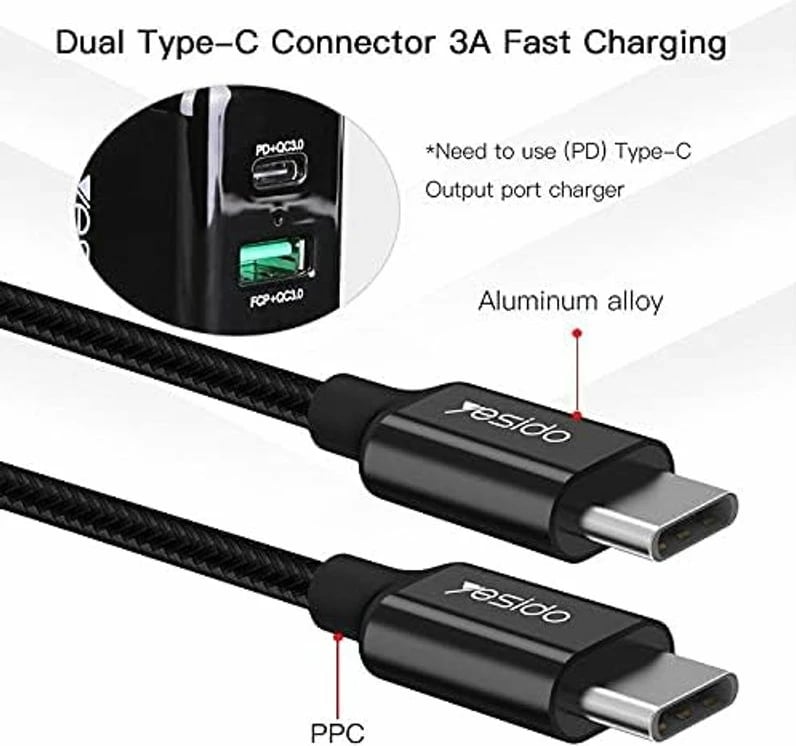 Kabllo Usb Type-c To Type-c 1.2m 3a Ca-29