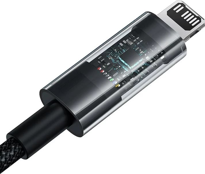 Kabllo karikimi Baseus Gem USB-C në iP, 2 m, 20 W, E zezë