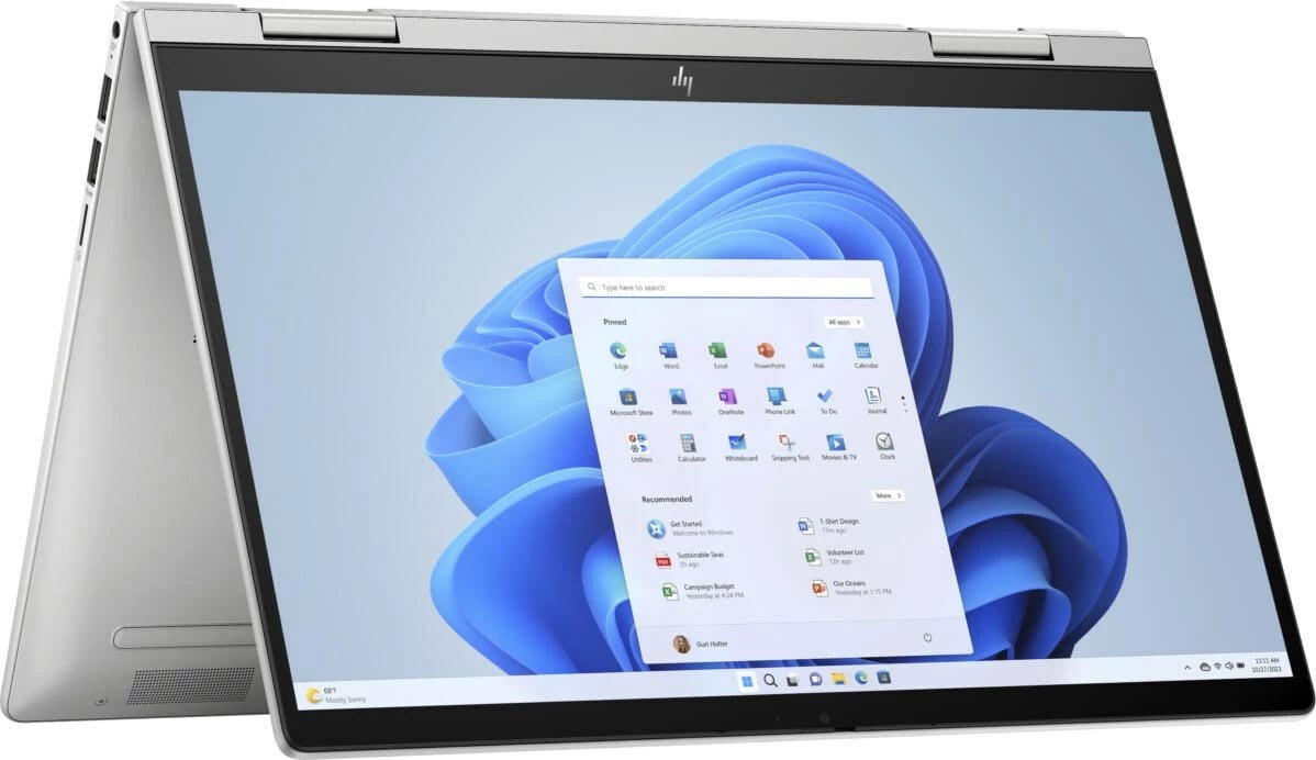 Laptop hibrid HP Envy x360 14-es1013dx, Intel Core 5 120U, 8 GB RAM, 512 GB SSD, 14" Touch, Argjendtë