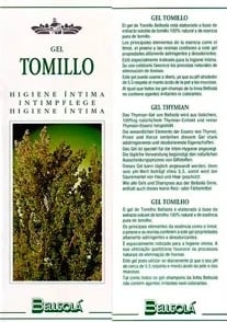 Xhel intim për meshkuj dhe femra Bellsola Gel Tomillo 250ml Xhel intim për meshkuj dhe femra Bellsola Gel Tomillo 250ml
