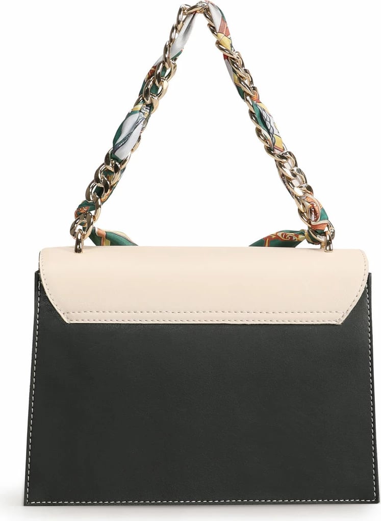 Çantë crossbody Lucky Bees, krem dhe e gjelbër e errët, 918