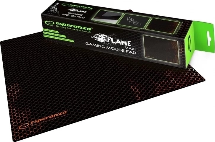 MOUSE PAD ESPERANZA FLAME MAXI EGP103R | 400x300MM BLACK