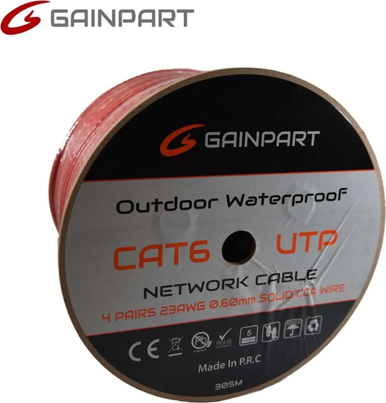 GN-CAT6E-OU-OCC Cat6 UTP 305mt OUTDOOR Orange