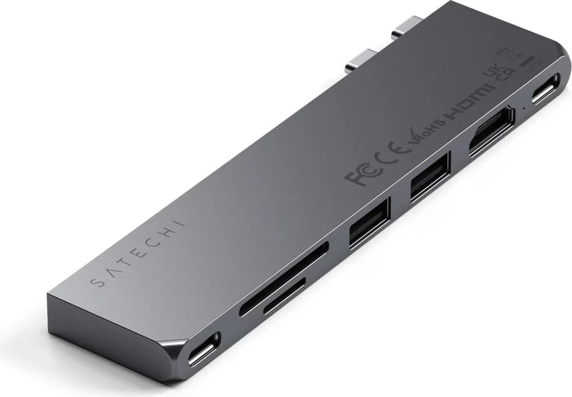 Docking station Satechi ST-HUCPHSM, USB Type-C, 2x HDMI, 2x USB-A, 2x USB-C, SD, Space Gray