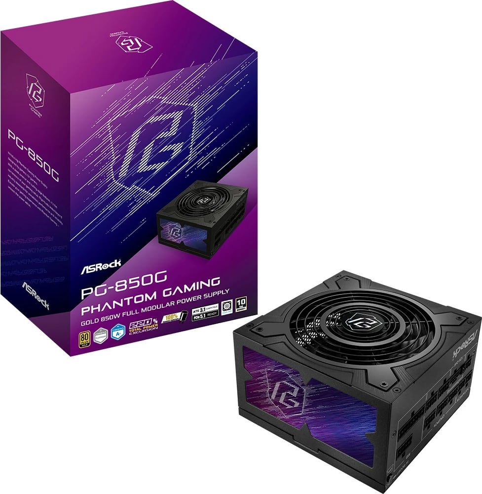 Furnizues energjie ASRock Phantom Gaming PG-850G 850W, ATX, 80+ Gold, i zi