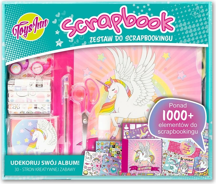 Set scrapbooking Stnux STN7007, shumëngjyrësh, për vajza, 30 faqe, mbi 1000 elemente