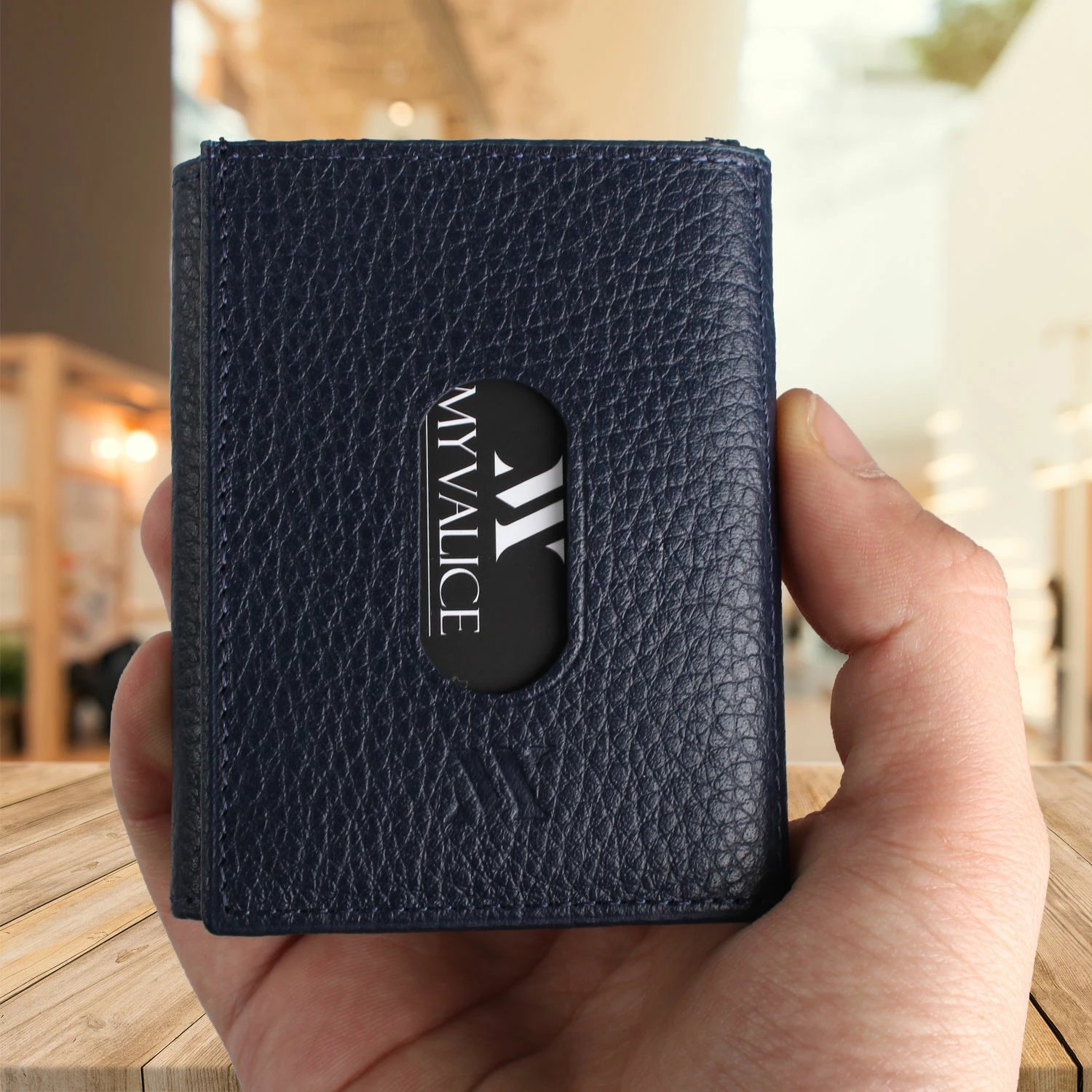 Portofol lëkure, ngjyrë navy blue, Zoozie Bags, 4489