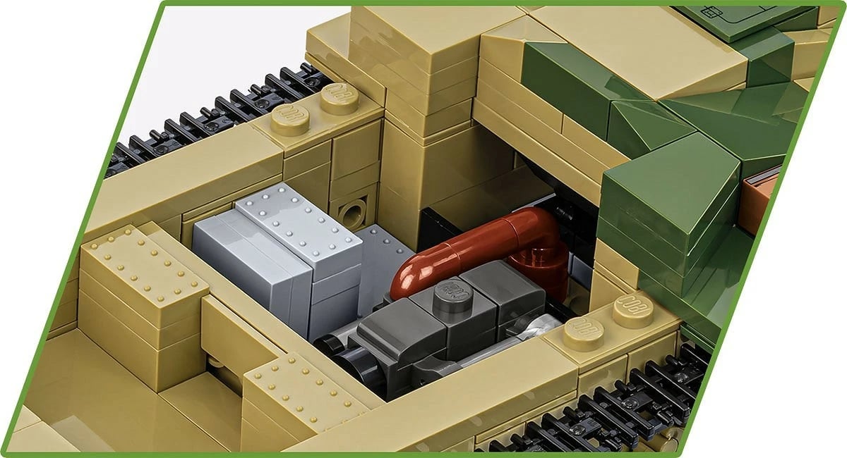 Set blloqesh ndërtimi, Cobi, COBI-2598 Sd.Kfz.124 Wespe 1:28, 860 pjesë, Executive Edition, me figura, kamuflazh jeshil-rërë