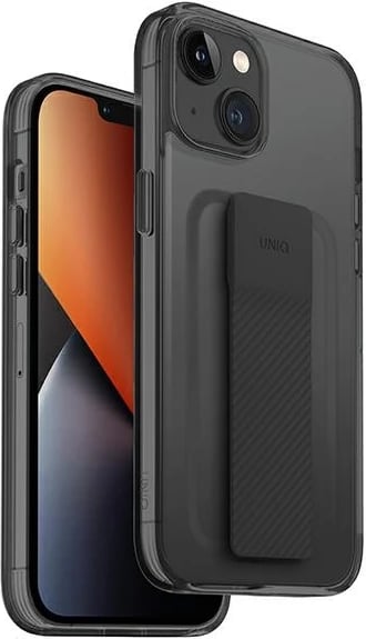 Mbështjellës UNIQ Heldro Mount për iPhone 14, me rrip FlexGrip, i zi