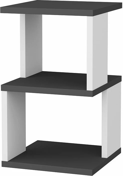 Komodinë natës Hanah Home, Carter, antracit-bardhë