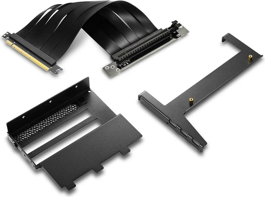 Kit aksesorë kartelë grafike Sharkoon Angled 4.0, riser card, e zezë