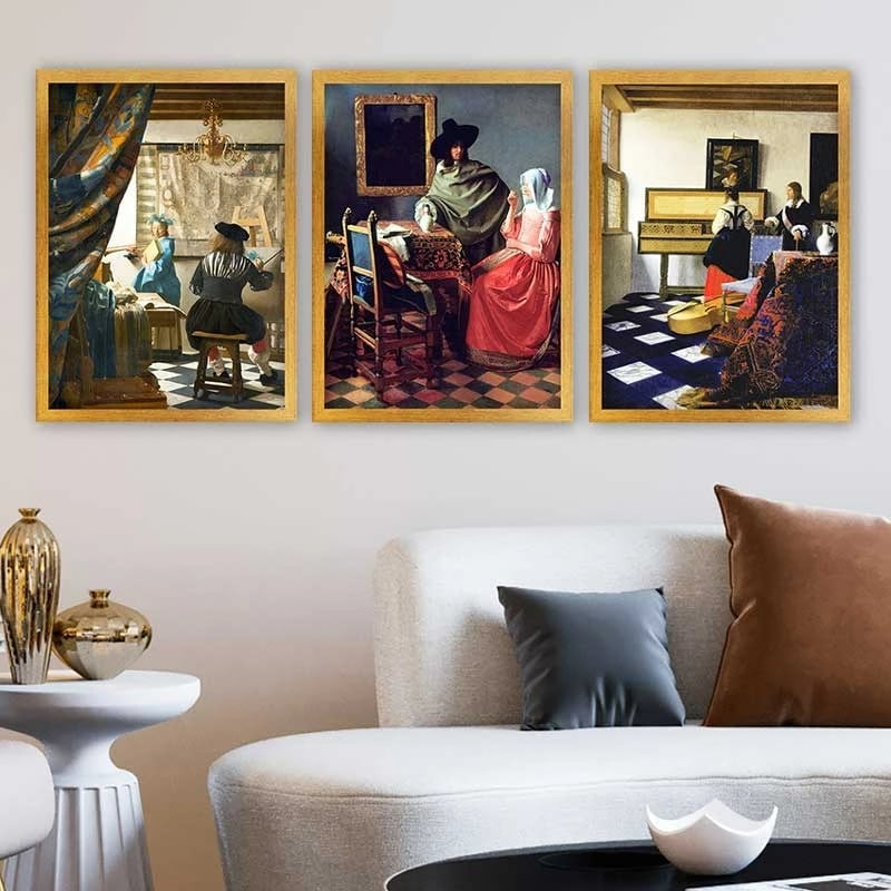 Pikturë dekorative me kornizë (3 copë), Wallity, 3AC_UN3844928_3545