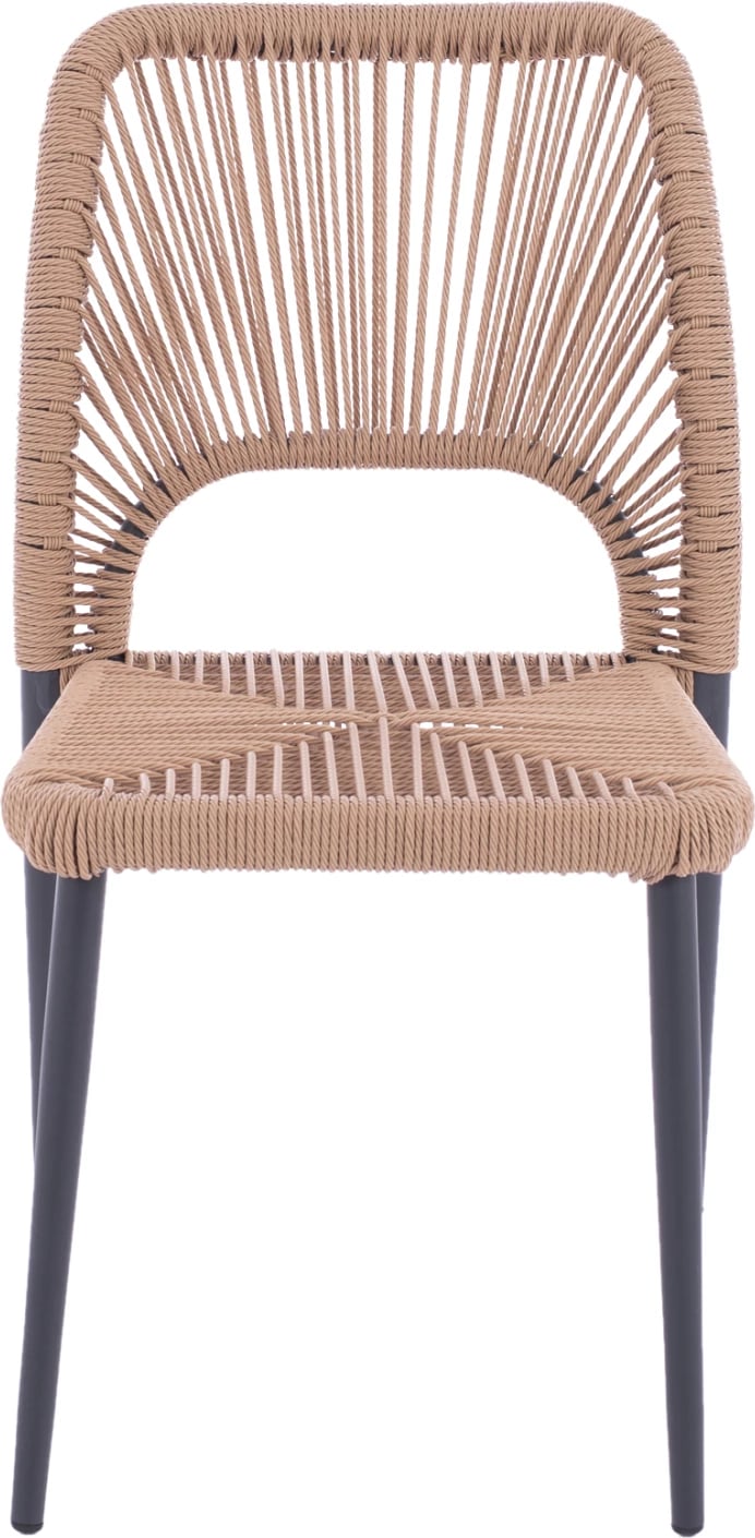Karrige alumini gri me litar PE bezhë FH5770.02 45x63x82Y cm