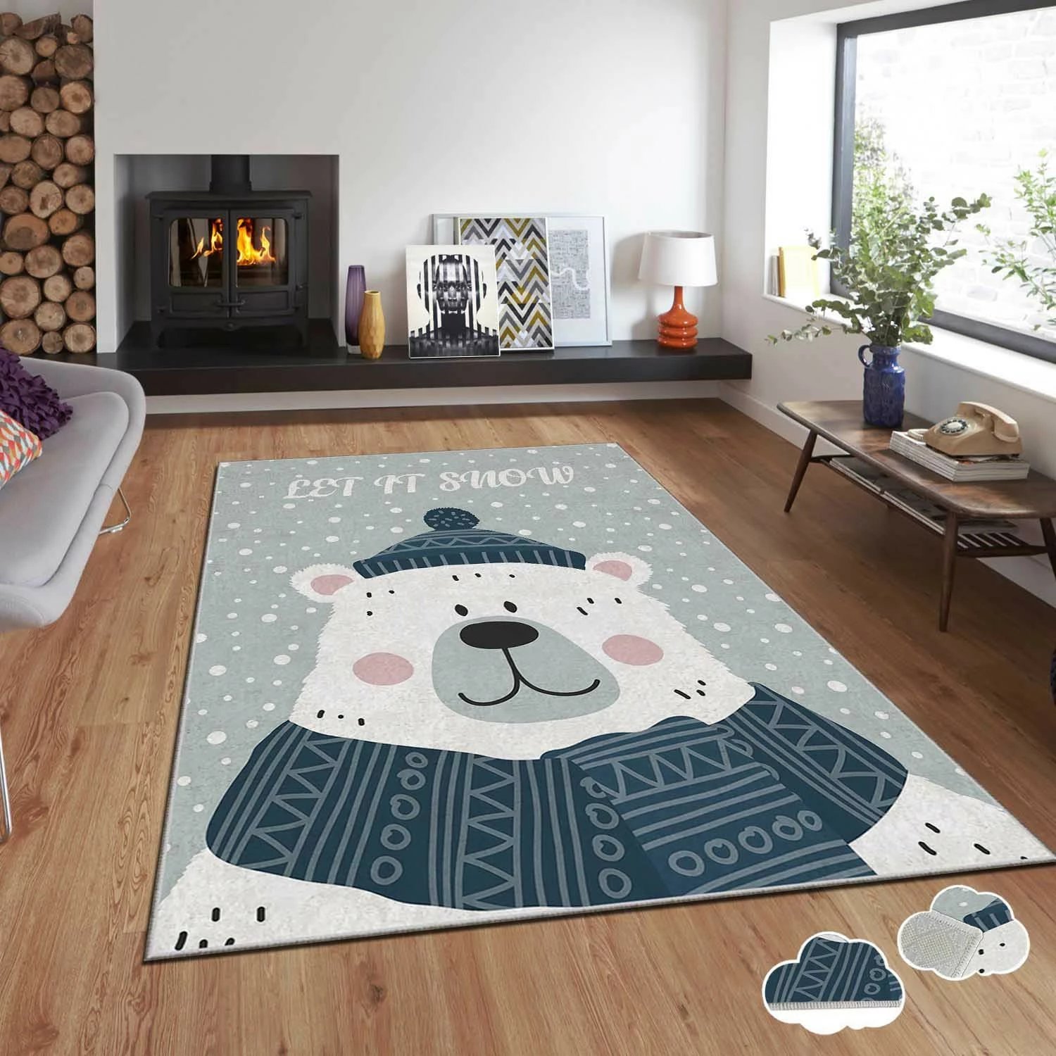 Qilim multingjyrësh, 160x230cm, Conceptum Hypnose, ari polar, Asr - Crpt - 95