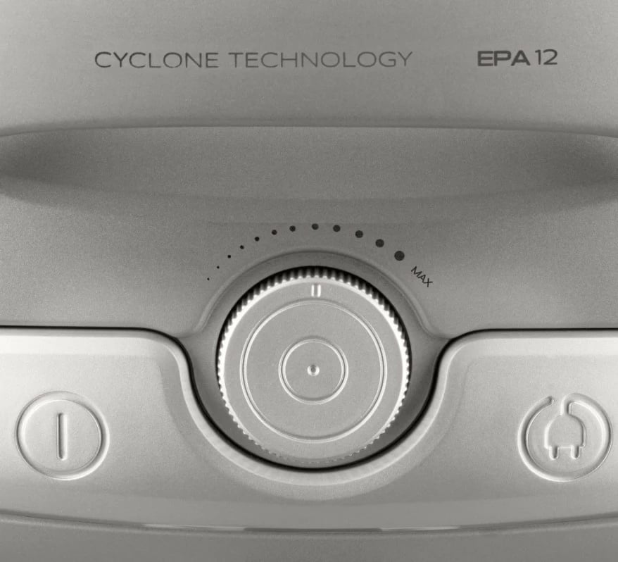 Fshesë me korrent pa qese, Amica Bagio Eco VM3042, 900 W, depozitë 1.5 L, filtër EPA 12, e zezë/argjendtë