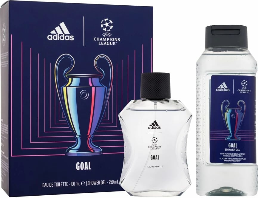 Set Eau de Toilette dhe Shower Gel Adidas për meshkuj, 100ml + 250ml