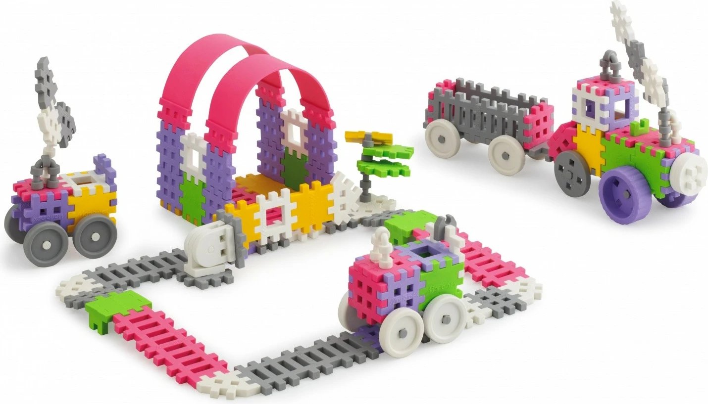 Set lodrash ndërtimi Marioinex Mini Waffle, 140 pjesë, për vajza