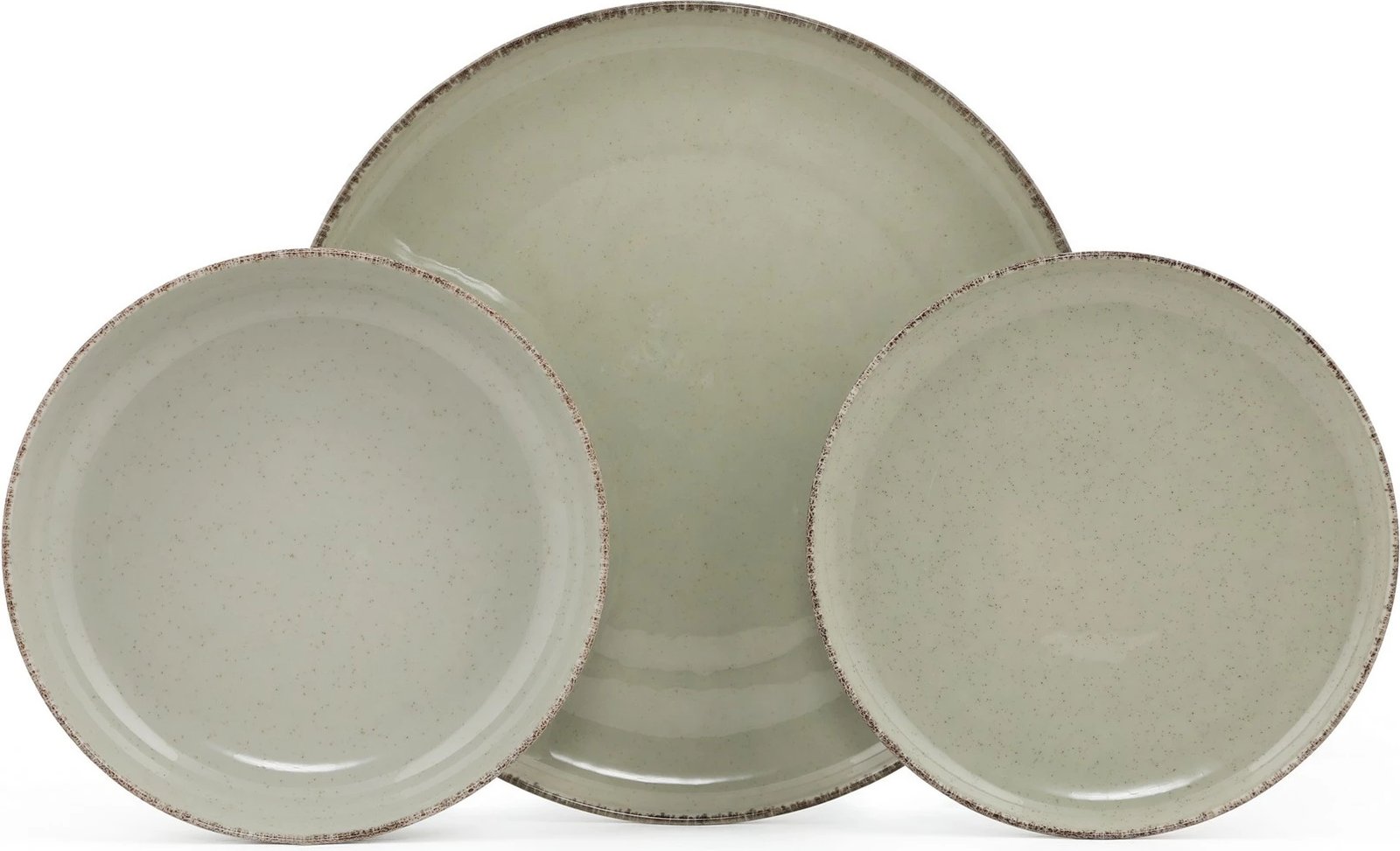 Set pjatash për drekë (18 copë), Hermia, MOD18Y2730P03, ngjyrë e gjelbër